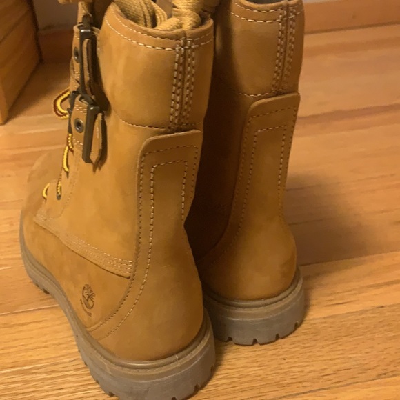 Timberland Classic Tan Double Strap Wheat Flat Boot - Picture 5 of 8